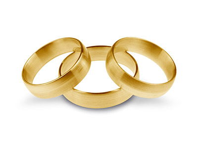 9ct Yellow Gold Blended Court      Wedding Ring 6.0mm, Size Q, 1.3mm  Wall, Hallmarked, Wall Thickness   1.30mm, 100% Recycled Gold - Standard Image - 2