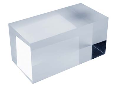 Solid Clear Acrylic Jewellery      Display Block, Large - Standard Image - 1