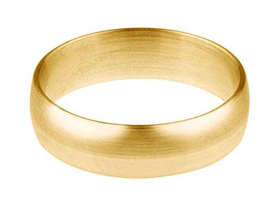 18ct Yellow Gold Blended Court     Wedding Ring 4.0mm, Size N, 1.3mm  Wall, Hallmarked, Wall Thickness   1.30mm, 100 Recycled Gold