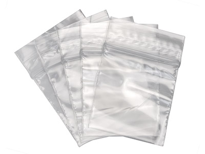 Clear Plastic Bags Mini 38x38mm    Resealable Pack of 100 - Standard Image - 1