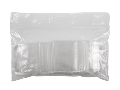 Clear Plastic Bags Mini 38x38mm    Resealable Pack of 100 - Standard Image - 2