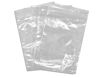 Clear Plastic Bags Medium 75x80mm  Resealable Pack of 100 - Standard Image - 1