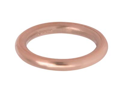 9ct Red Gold Halo Wedding Ring     3.0mm, Size O, 5.1g Heavy Weight,  Hallmarked, Wall Thickness 3.00mm, 100% Recycled Gold - Standard Image - 1