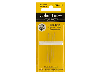 Straight Beading Needles Size 15   Pack of 4