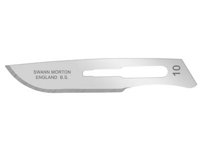 Swann Morton Scalpel Blades No.10, Pack of 5 - Standard Image - 1