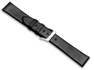 Black Calf Watch Strap 20mm Genuine Leather - Standard Image - 1