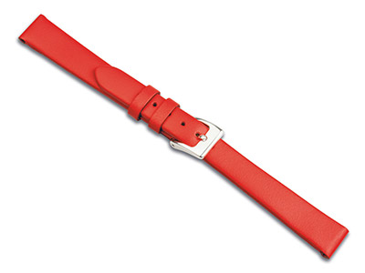 Red Calf Watch Strap 16mm Genuine  Leather - Standard Image - 1