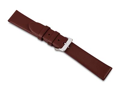 Burgundy Calf Watch Strap 20mm     Genuine Leather