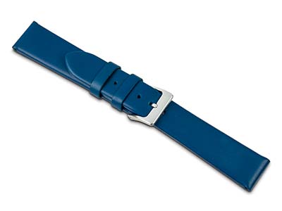 Blue Calf Watch Strap 18mm Genuine Leather