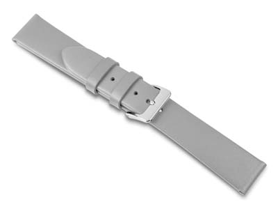 Grey Calf Watch Strap 18mm Genuine Leather - Standard Image - 1