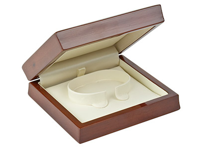 Wooden Bangle Box, Mahogany Colour - Standard Image - 1