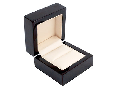 Wooden Ring Box, Black Colour - Standard Image - 2