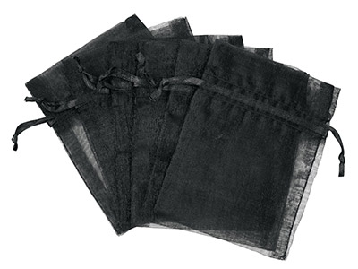 Organza Bags Black 7.6cm X 10cm    Pack of 6
