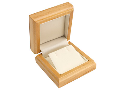 Wooden Stud Earring Box, Maple     Colour - Standard Image - 2