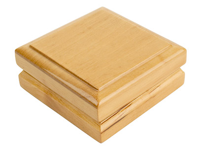 Wooden Cufflink Box, Maple Colour - Standard Image - 3