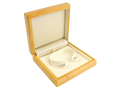 Wooden Bangle Box, Maple Colour - Standard Image - 1