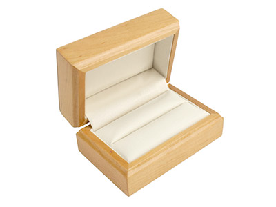 Wooden Double Ring Box, Maple      Colour - Standard Image - 2