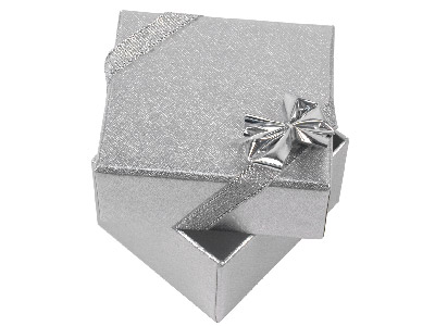 Pack Of 4 Silver Ribbon Ring Boxes