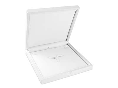 White Wooden Necklace Box