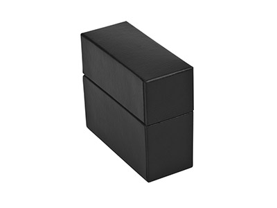 Black Leatherette Postal Ring Box - Standard Image - 2