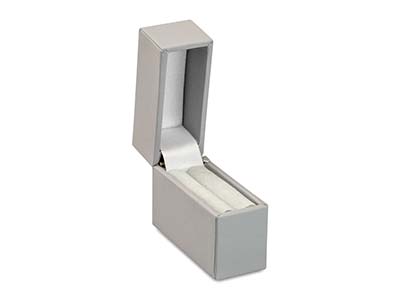Grey Soft Touch Postal Ring Box