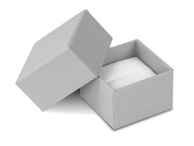 Grey Card Soft Touch Ring Box