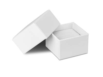 White Card Soft Touch Ring Box