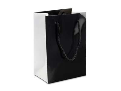 Black Monochrome Gift Bag Small    Pack of 10
