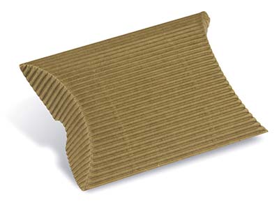 Kraft Flat Pack Pillow Box         Corrugated Pack of 10 - Standard Image - 1