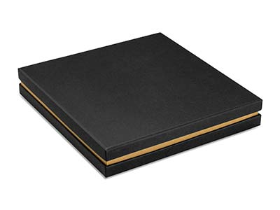 Black And Gold Metallic Collarette Box - Standard Image - 2