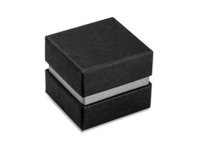 Black And Silver Metallic Ring Box - Standard Image - 2