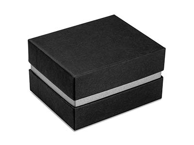 Black And Silver Metallic Bangle   Box - Standard Image - 2