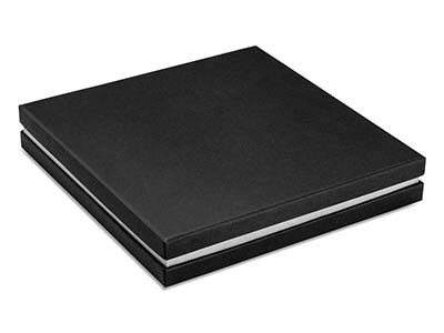 Black And Silver Metallic          Collarette Box - Standard Image - 2