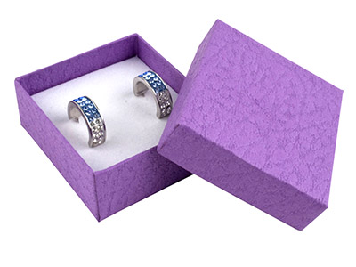 Purple Textured Card Earring Box