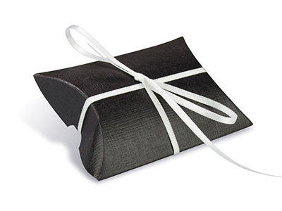 Flat Pack Pillow Box Black         Pack of 10 - Standard Image - 3