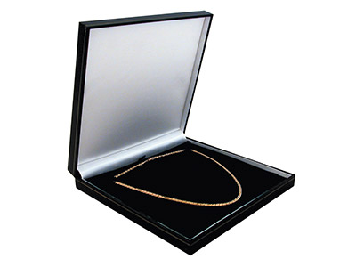 Black Leatherette Collarette Box - Standard Image - 1