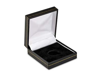 Black Leatherette Half Sovereign   Coin Box