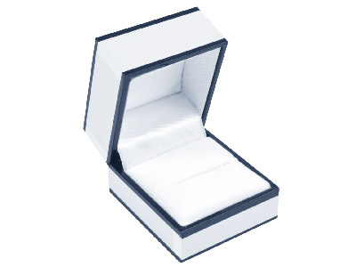 White Monochrome Ring Box