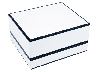 White Monochrome Bangle Box - Standard Image - 2