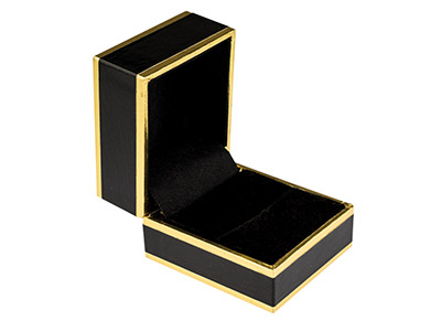 Black And Gold 2 Tone Ring Box - Standard Image - 1