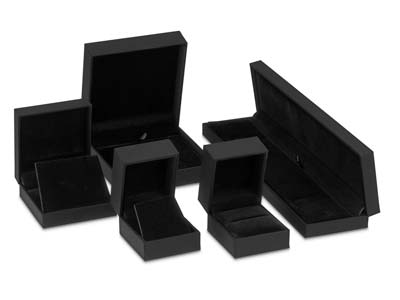 Black Soft Touch Pendant/drop      Earring Box - Standard Image - 5