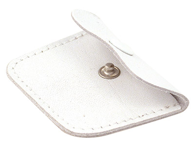 Leather White Ring Pouch, Ideal As A Wedding Ring Purse - Standard Image - 2