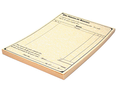 Beige Professional Valuation Pad