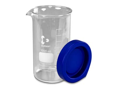 Elma Glass Beaker With Lid And     Rubber Ring, 1000ml