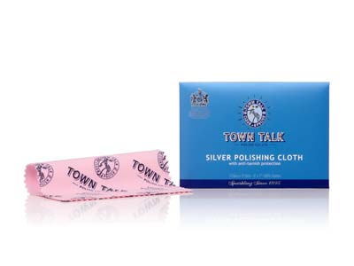 Town Talk Silver Cloth Small,      12.5cm X 17.5cm, Anti-tarnish