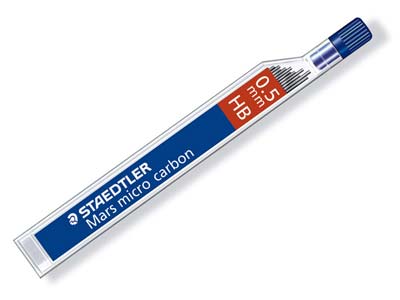 Staedtler Marsmicro Mechanical      Pencil Replacement Leads 0.5mm, HB, Tube Of 12 Leads