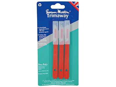 Swann Morton Trimaway Craft Knife  Pack of 3 With Blades