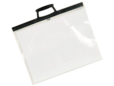 Clear Poly Folio With Clip Handles, A4