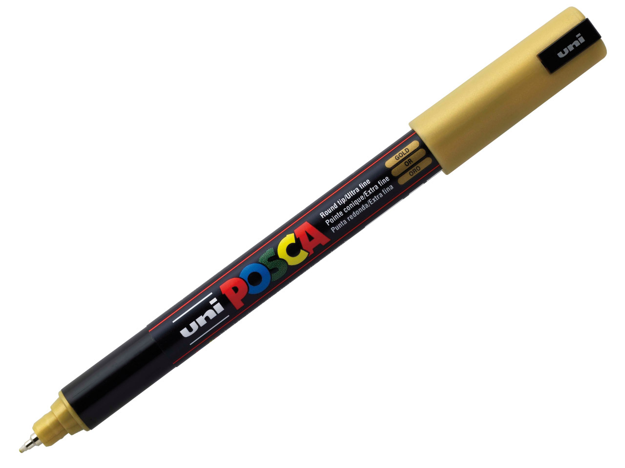 Posca Multisurface Paint Marker In Gold, 0.7mm Ultrafine Tip