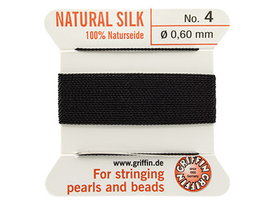 Griffin Silk Thread Black, Size 4 - Standard Image - 1